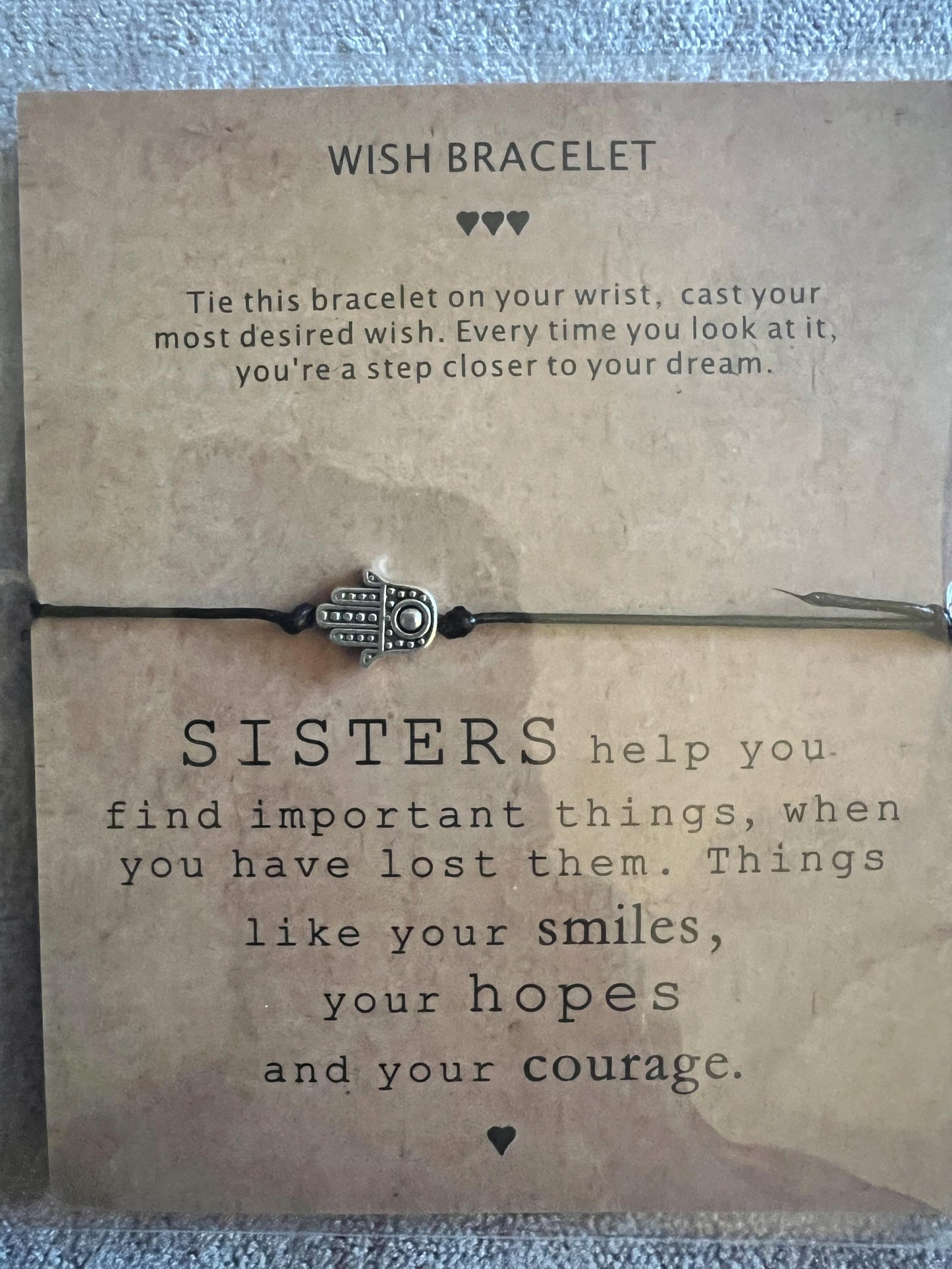 Make a Wish Hand of Hamsa Bracelets for Sisters, Friendship