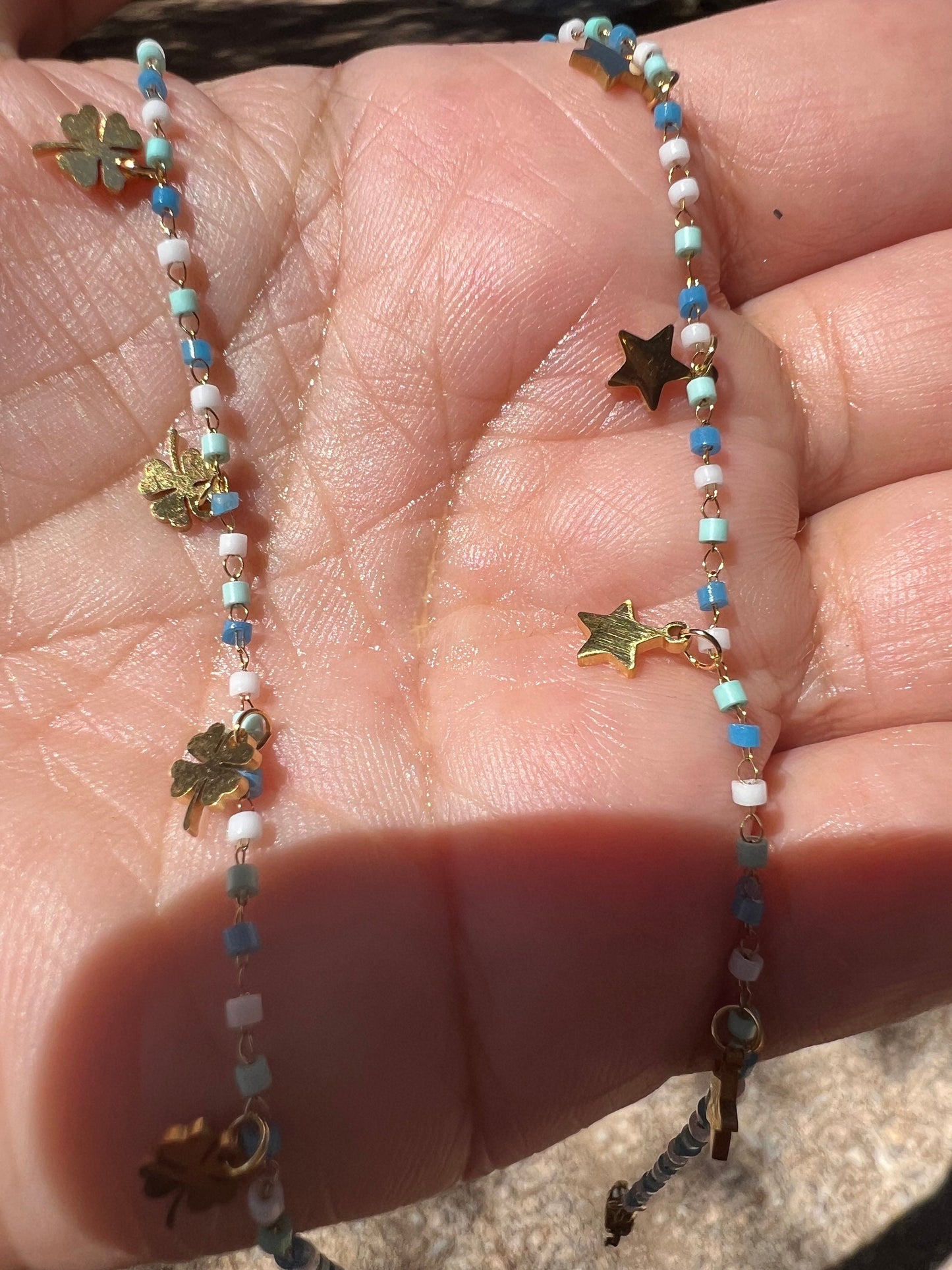 Gold Plated, Anklet, Ibiza vibe, summer beach. Add a touch of glamour with this lightweight ankle bracelet