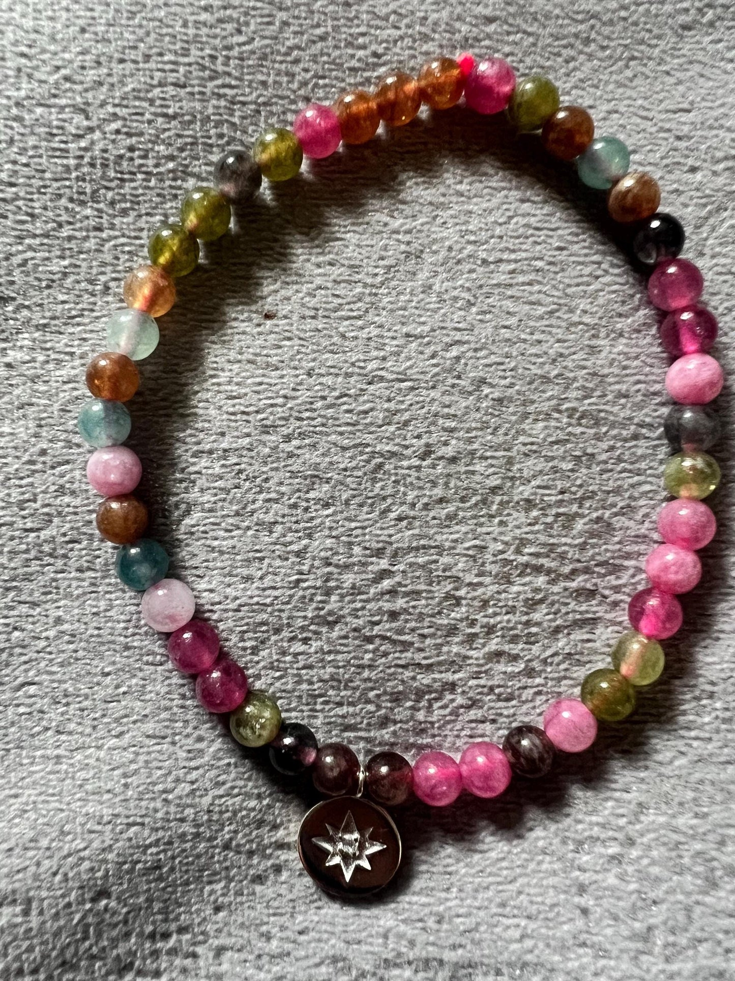 North Star Gemstone & 925 Silver Charm Bracelet – Handcrafted Jewelry for Guidance, Inspiration and Hope