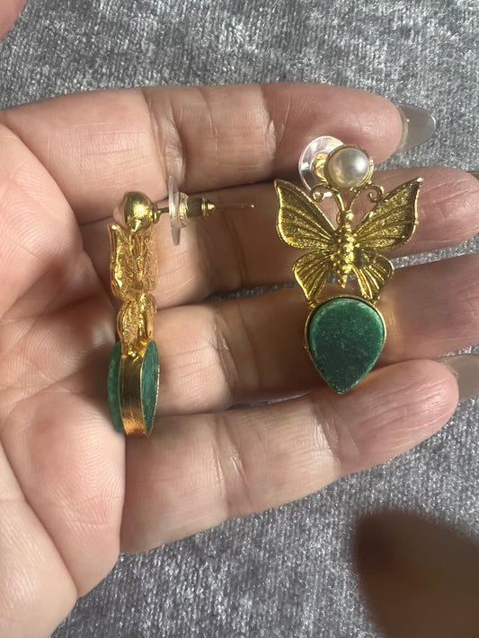 Butterfly Design Velvet Earrings