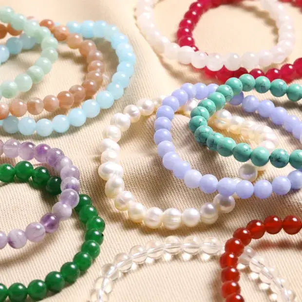 July Semi-Precious Stone Beaded Bracelet