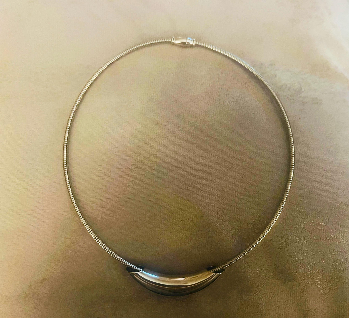 Gold & Silver Plated Choker Necklace with Magnetic Clasp – Minimalist Jewelry