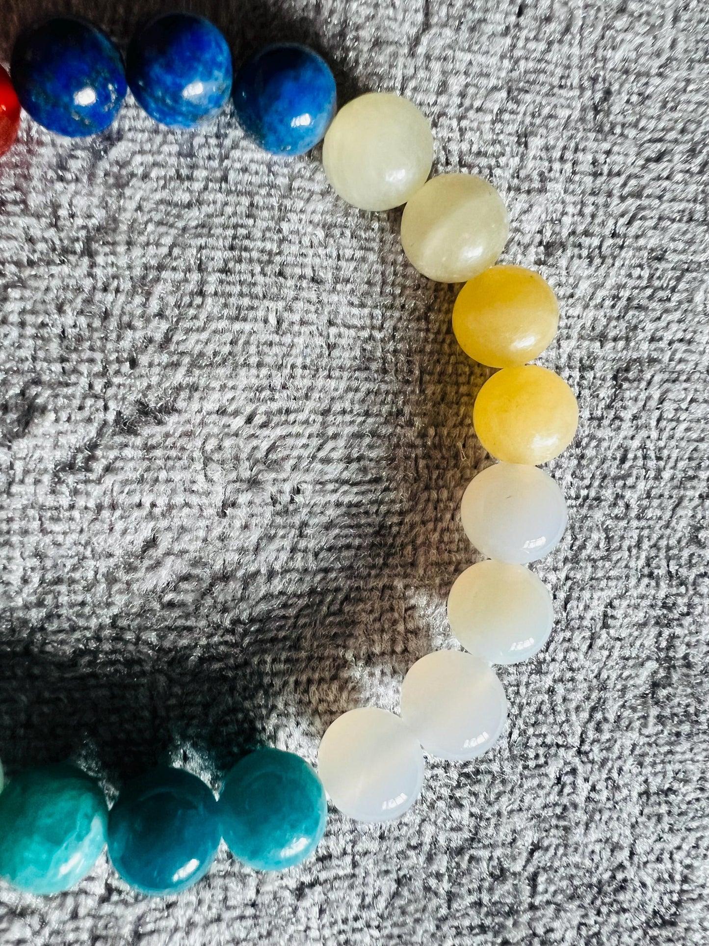 Study and focus meditation Gemstone Bracelet High Quality White Agate, Calcite, Carnelian, Amethyst, Neon Apatite, Sodalite, Multi Fluorite