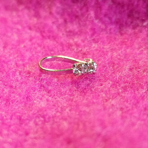 Nose Rings, Crystal stones, Clip, Non-Pierce
