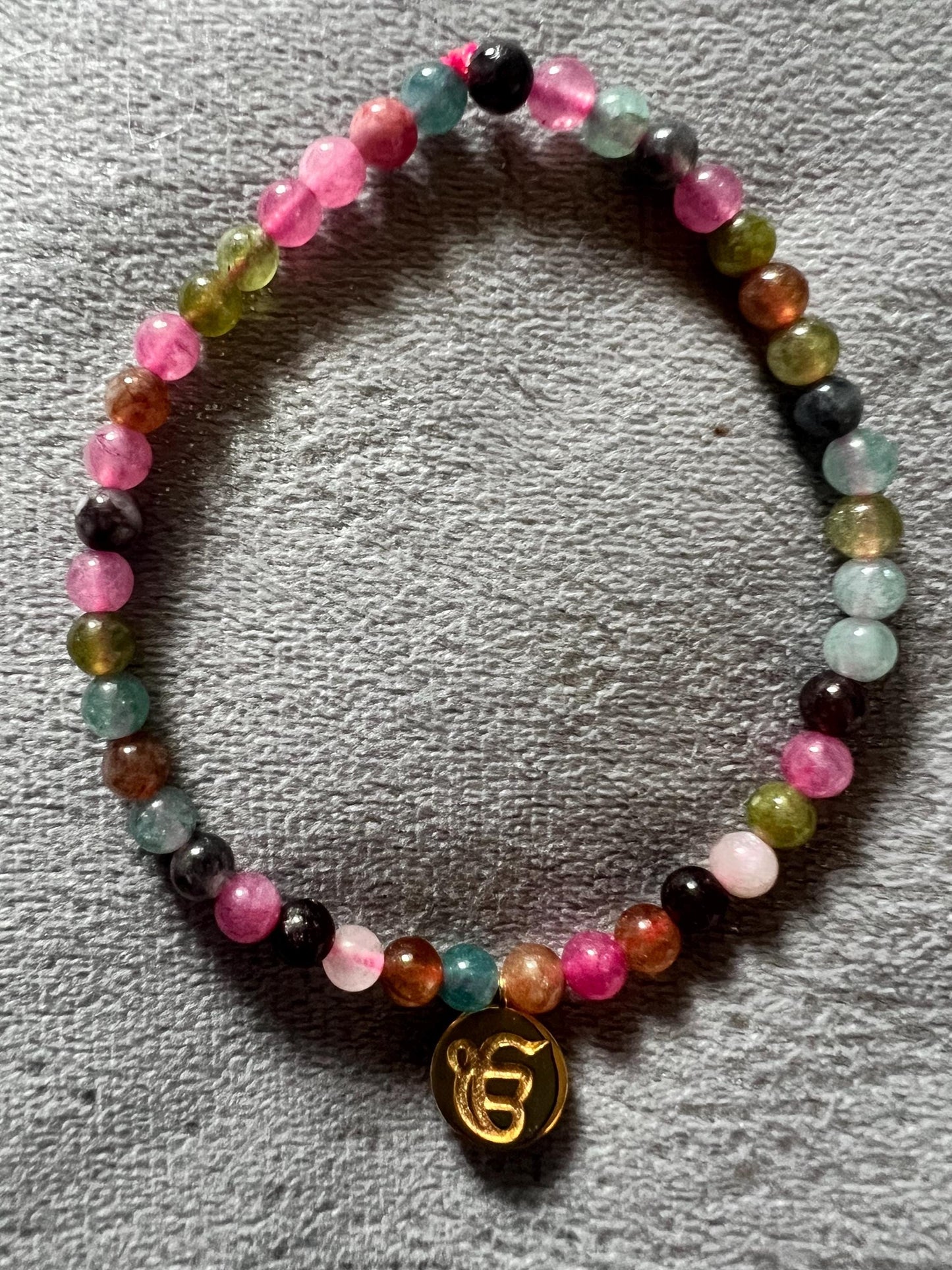 Sikh Ek Onkar Gemstone & 925 Silver Charm Bracelet – Customizable, Spiritual Jewelry, Meaningful Gift