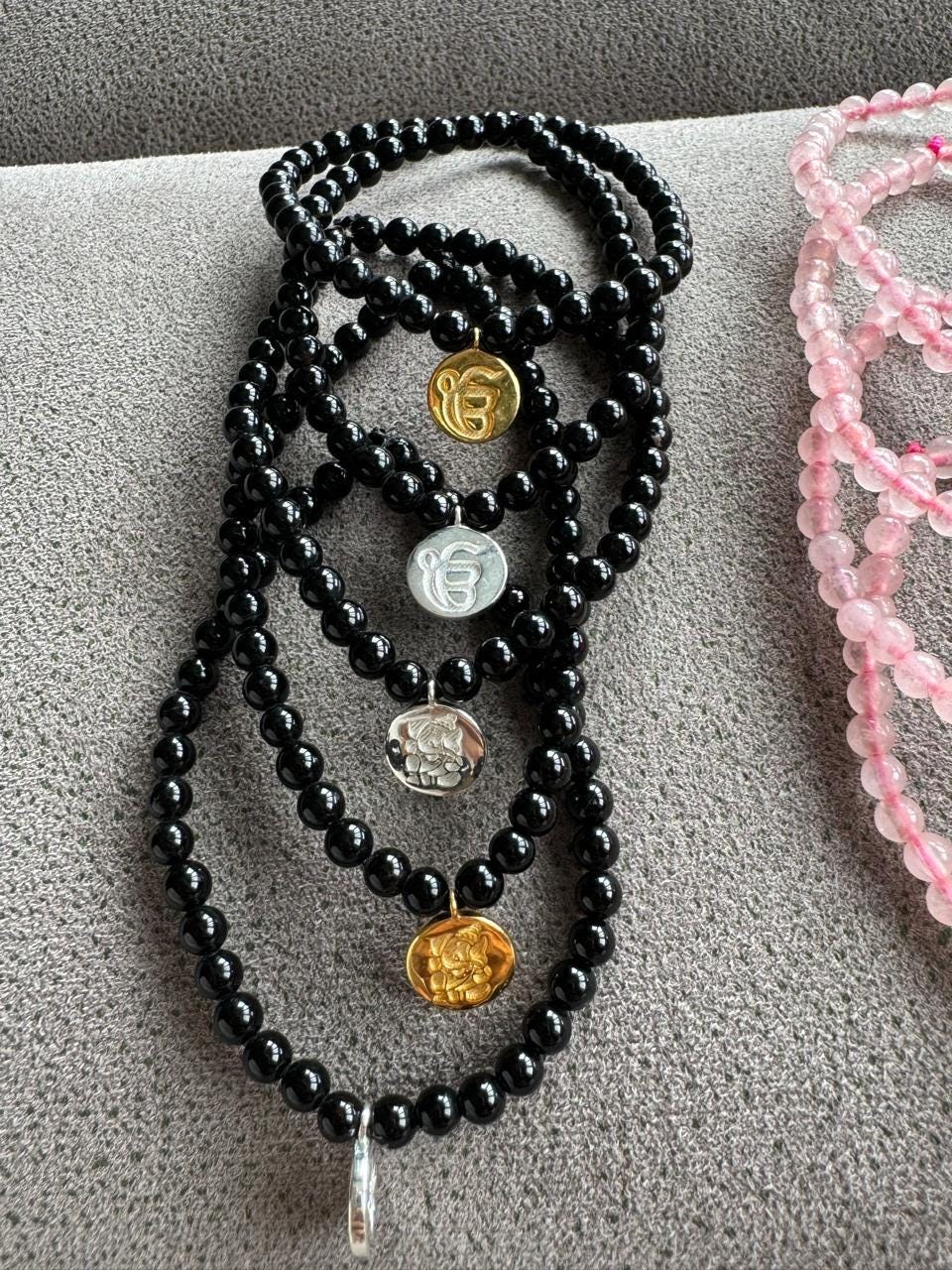 Ganesha Gemstone & 925 Silver Charm Bracelet – Handmade Spiritual Jewelry, Blessing Bracelet, Perfect Gift for Prosperity and Success