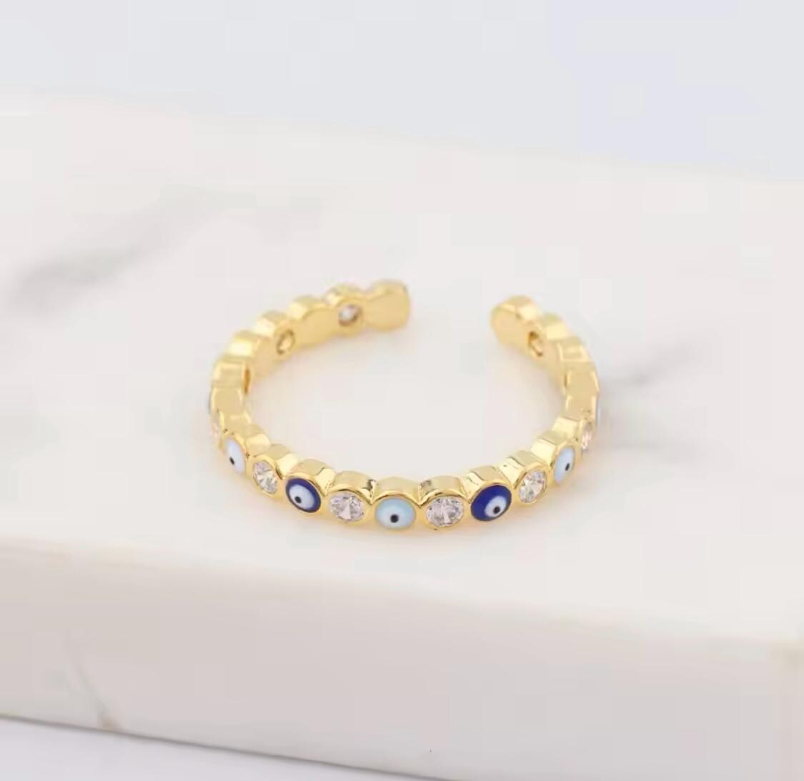 evil eye stackable band rings