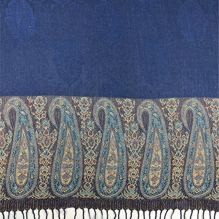 Pashmina Scarf - Two Tone Paisley Print