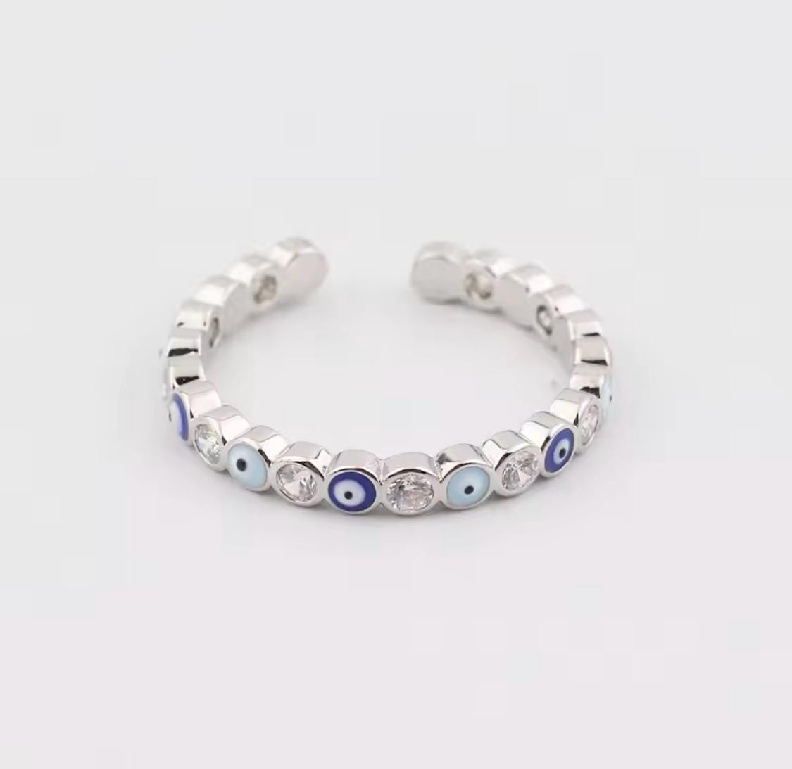evil eye stackable band rings
