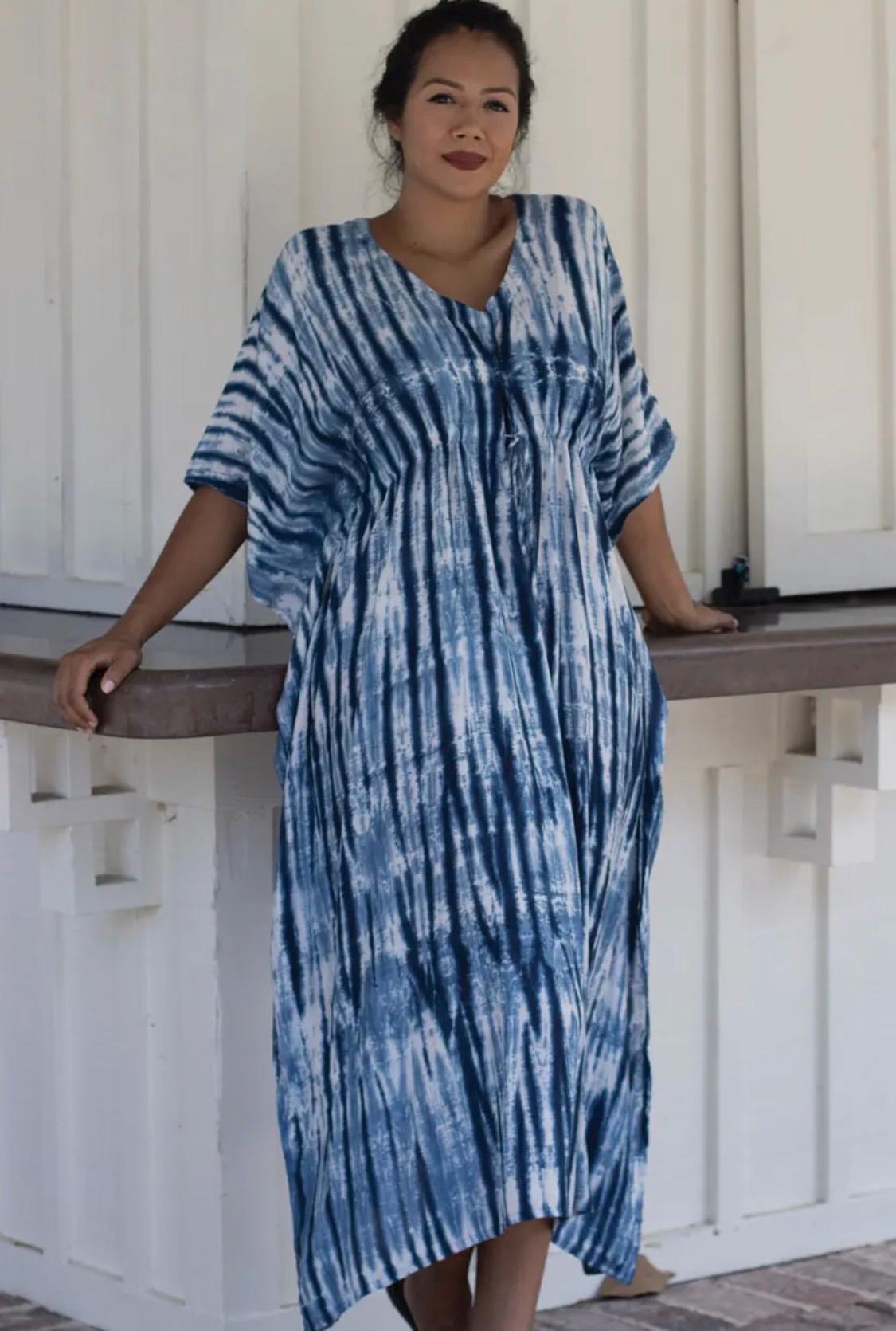 Full length sustainable material kaftans great for beach, relaxing FREE DELIVERY