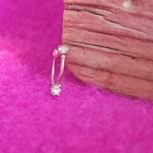 Nose Rings, Crystal stones, Clip, Non-Pierce