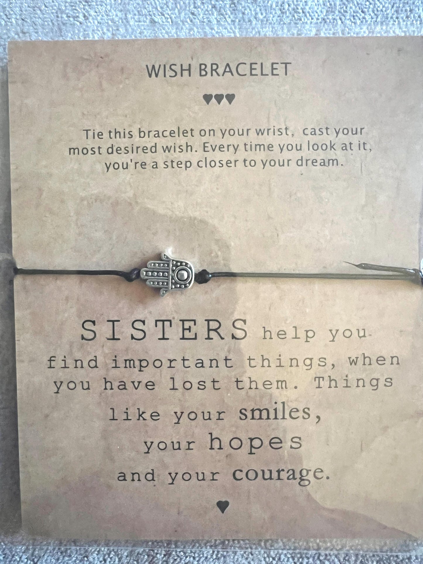 Make a Wish Hand of Hamsa Bracelets for Sisters, Friendship