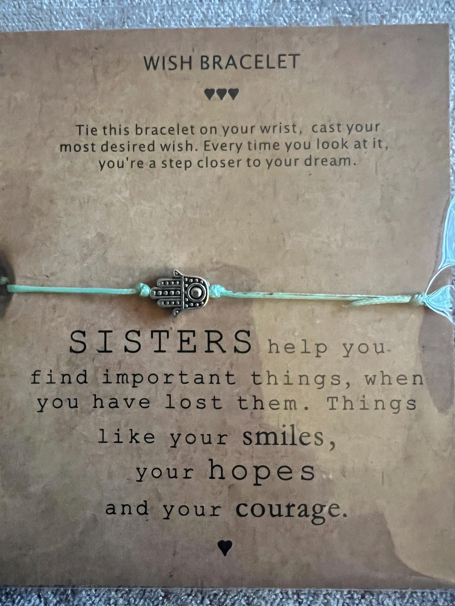 Make a Wish Hand of Hamsa Bracelets for Sisters, Friendship