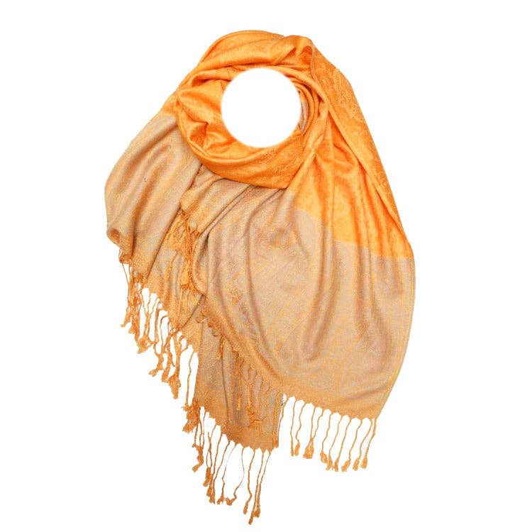 Pashmina Scarf - Two Tone Paisley Print