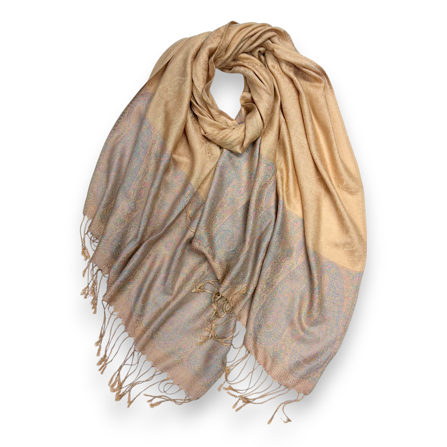 Pashmina Scarf - Two Tone Paisley Print