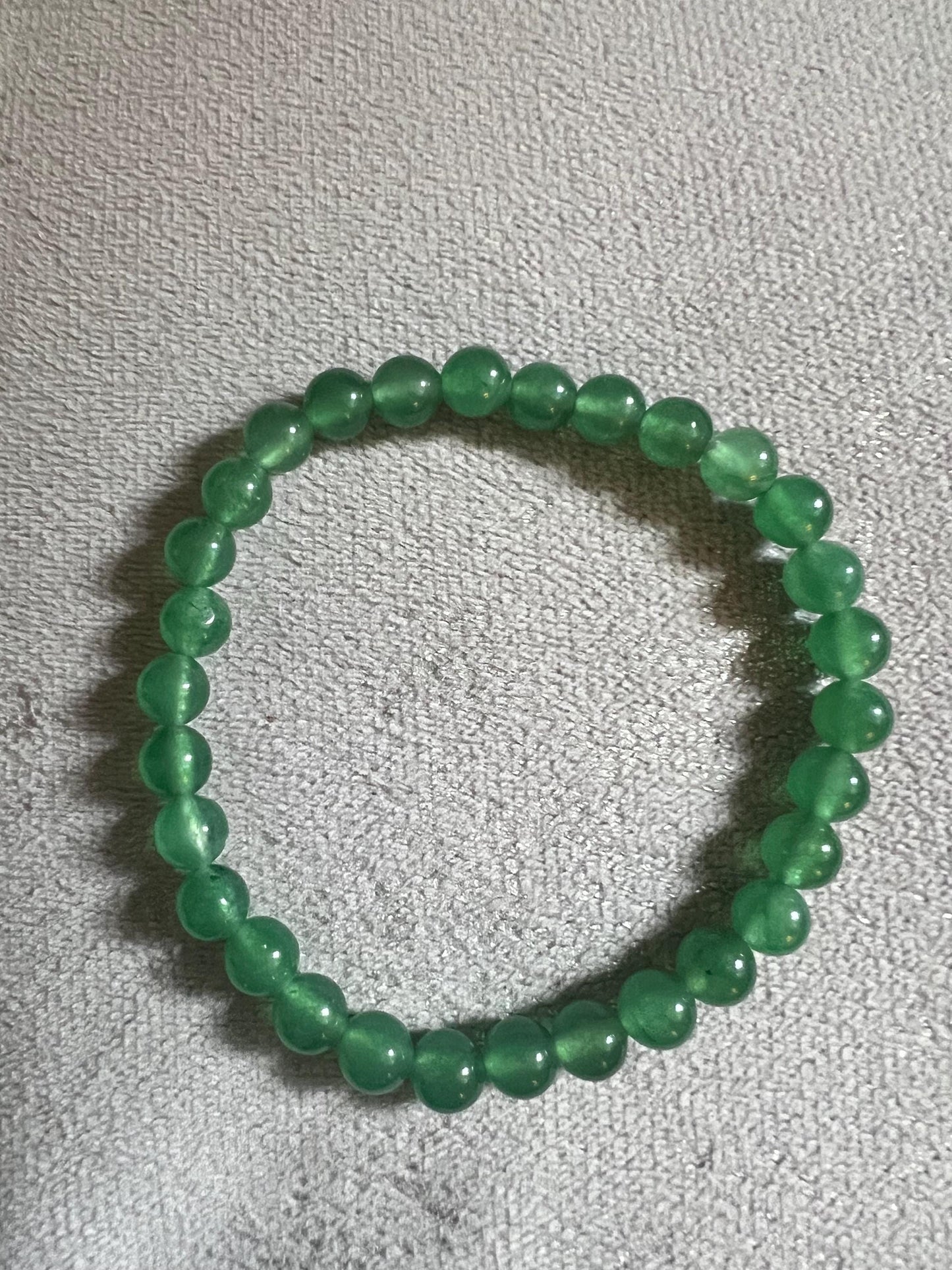 Genuine Jade Bracelet – 6mm Natural Stone, Stretchable Healing Crystal Jewelry