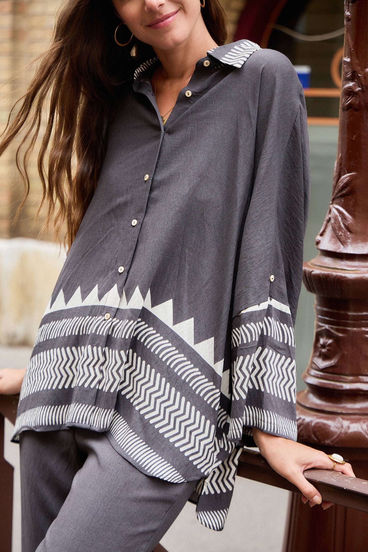 Flowy shirt and pants set