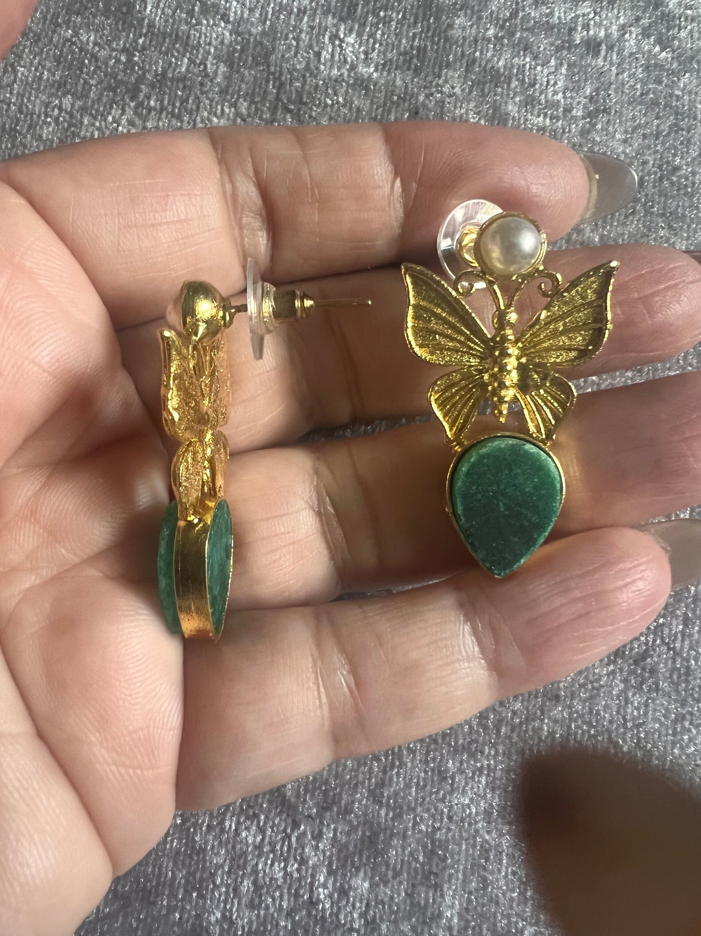 Butterfly Design Velvet Earrings