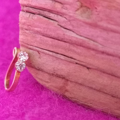 Nose Rings, Crystal stones, Clip, Non-Pierce