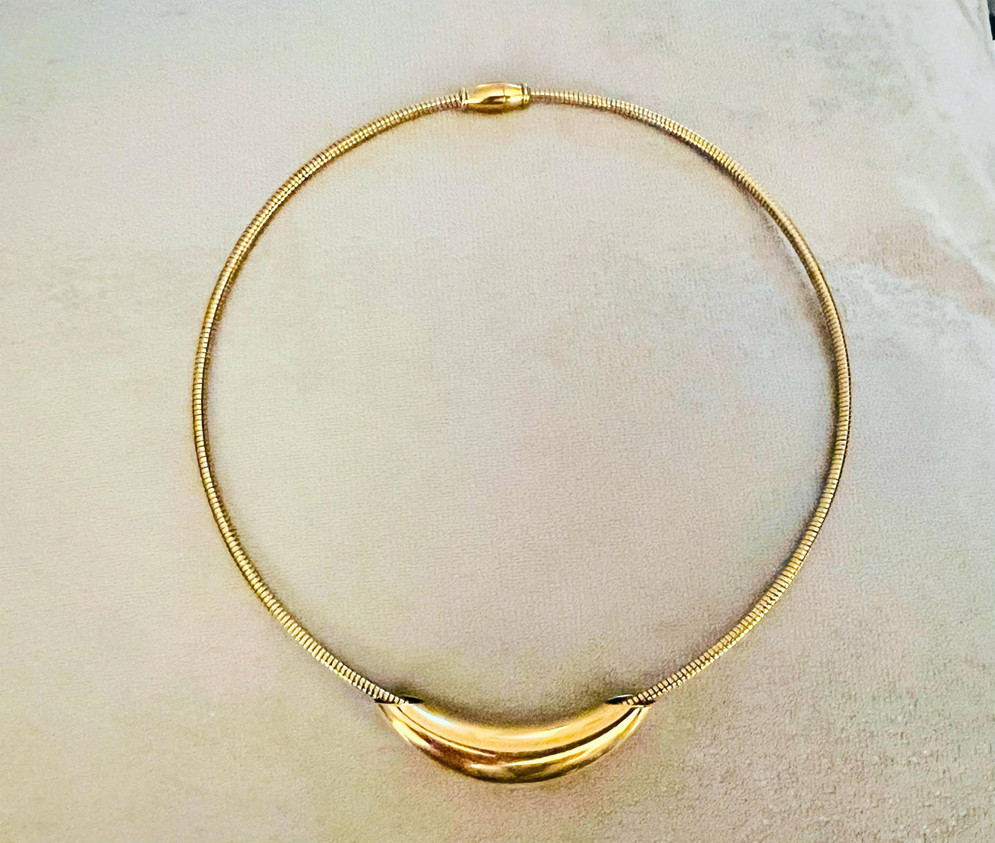 Gold & Silver Plated Choker Necklace with Magnetic Clasp – Minimalist Jewelry