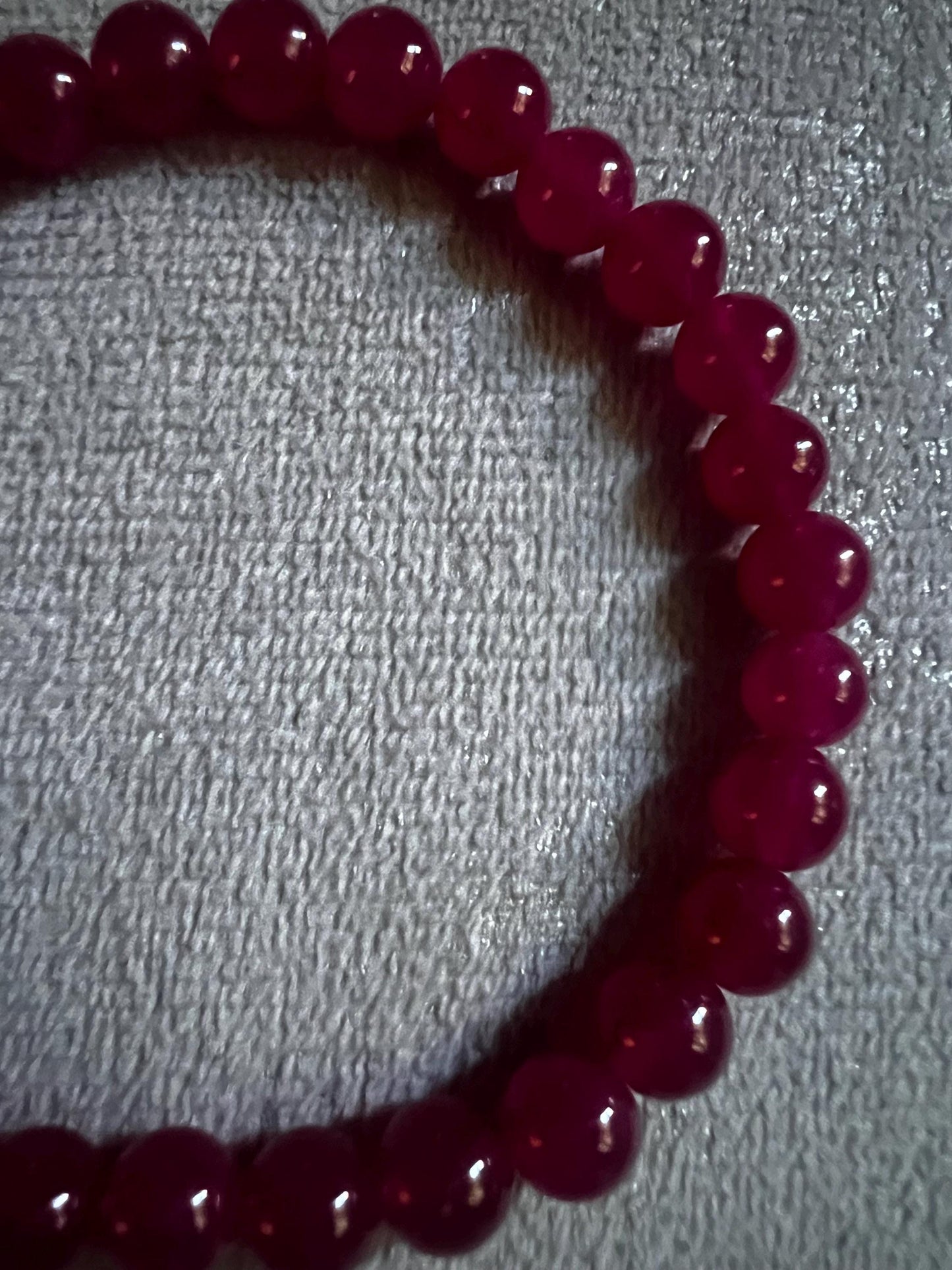 Natural Ruby Gemstone Beaded Bracelet | Healing Crystal Bracelet | July Birthstone Jewellery | Handmade Stretch Bracelet