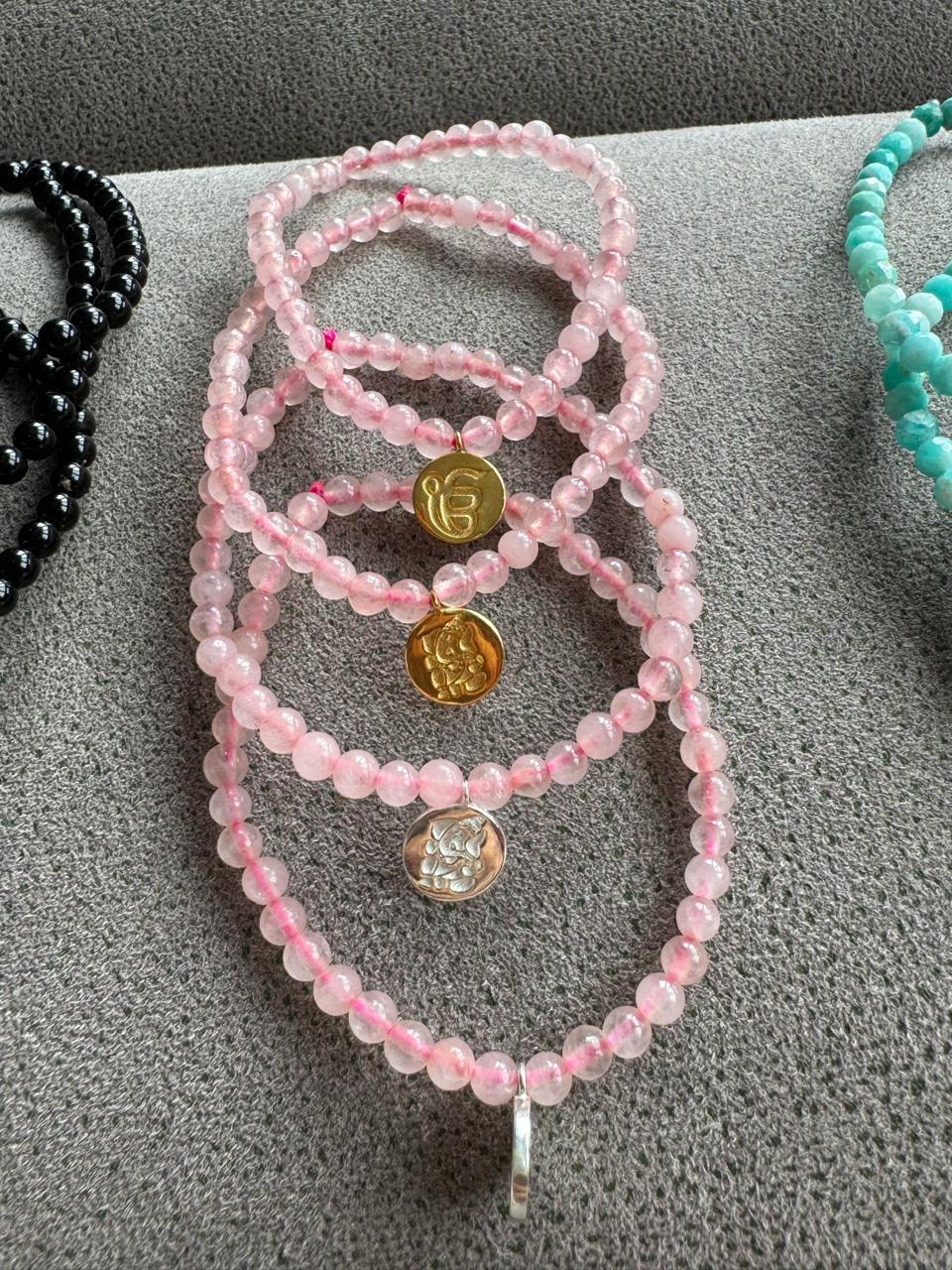 Ganesha Gemstone & 925 Silver Charm Bracelet – Handmade Spiritual Jewelry, Blessing Bracelet, Perfect Gift for Prosperity and Success