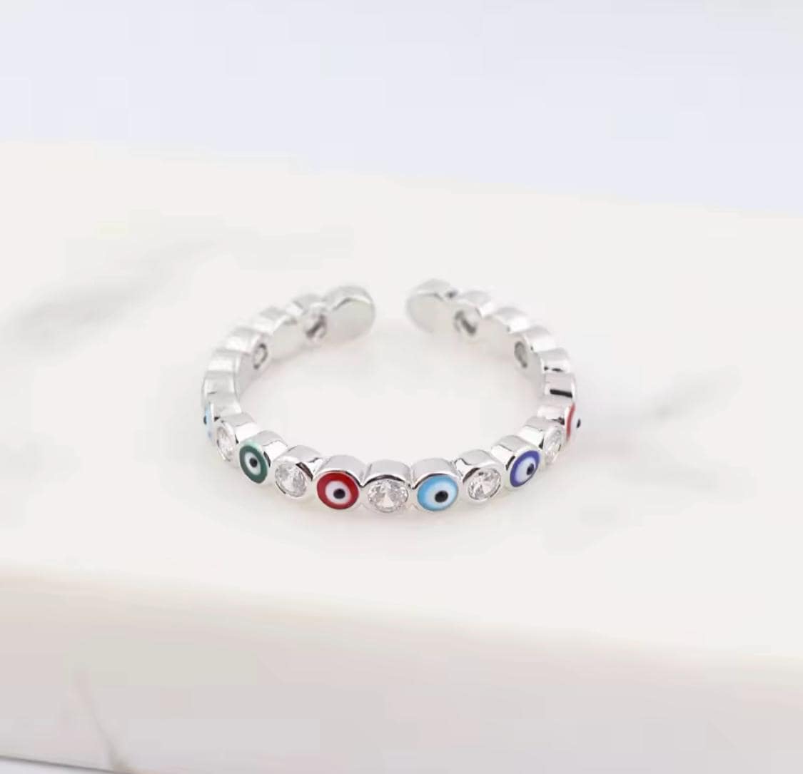 evil eye stackable band rings