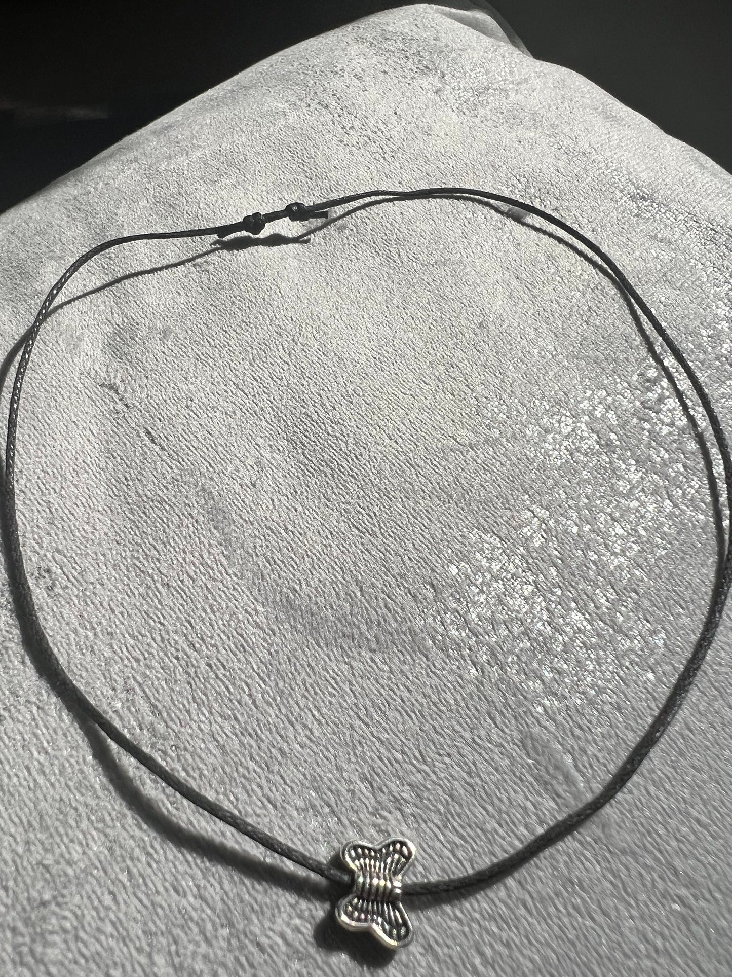 Black thread anklet with charm, summer beach. Lightweight ankle bracelet with an elephant, leaf, turtle, butterfly charm