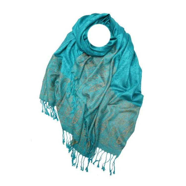 Pashmina Scarf - Two Tone Paisley Print