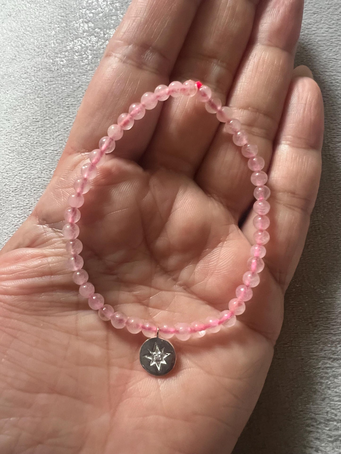 North Star Gemstone & 925 Silver Charm Bracelet – Handcrafted Jewelry for Guidance, Inspiration and Hope