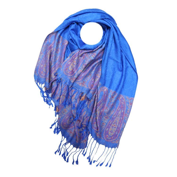 Pashmina Scarf - Two Tone Paisley Print