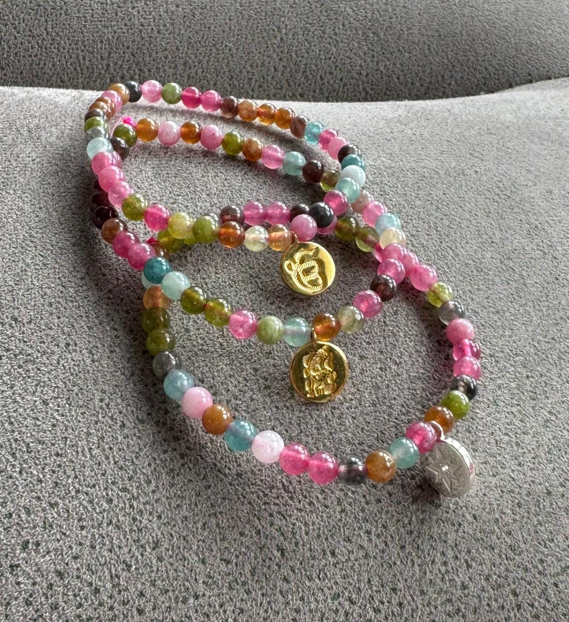 Sikh Ek Onkar Gemstone & 925 Silver Charm Bracelet – Customizable, Spiritual Jewelry, Meaningful Gift