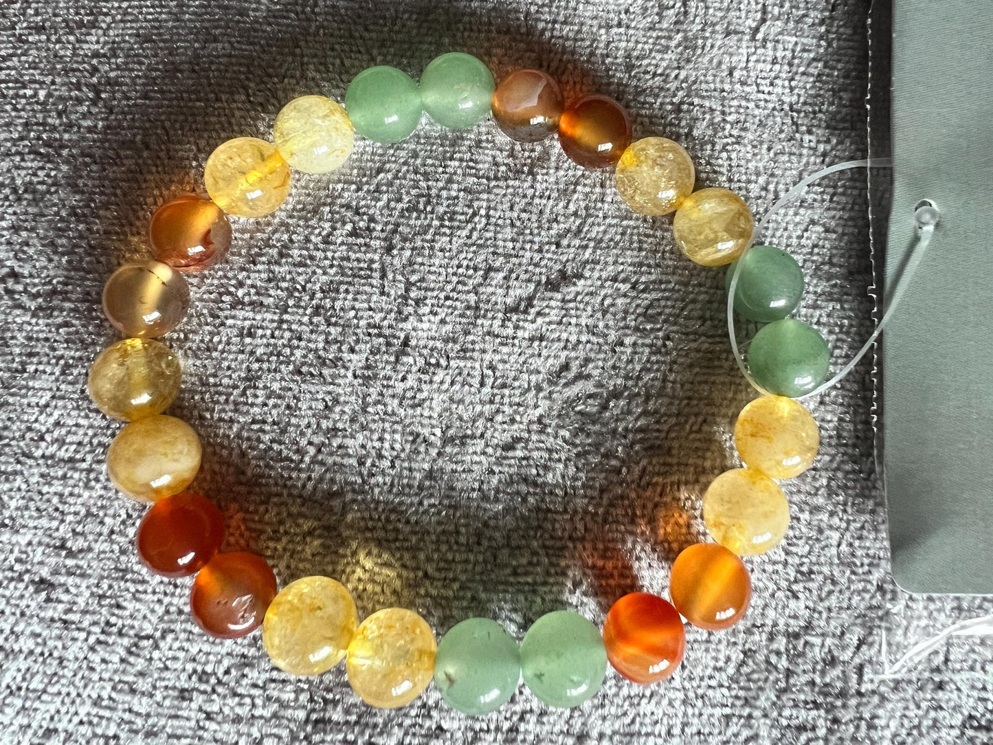 Career success meditation Gemstone Bracelet High Quality Aventurine, Citrine, Carnelian