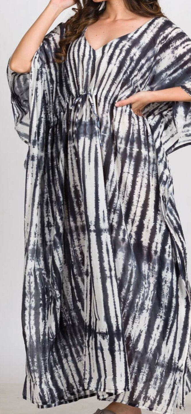 Full length sustainable material kaftans great for beach, relaxing FREE DELIVERY