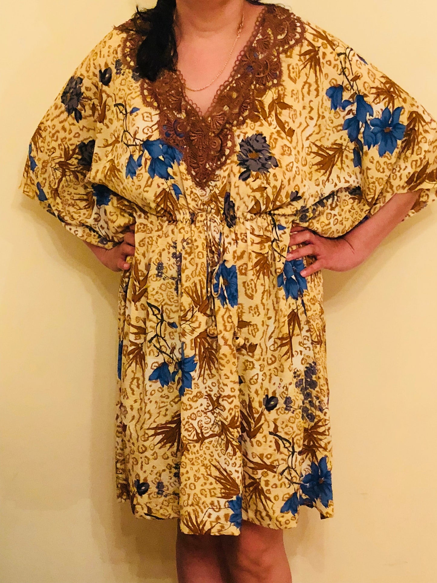 Beige Beach Kaftan - Kaftan Dress - Beach Cover Up - Kaftan Maxi Dress - Beach Dress - Caftan - chiffon Kaftan, Boho Kaftan FREE DELIVERY